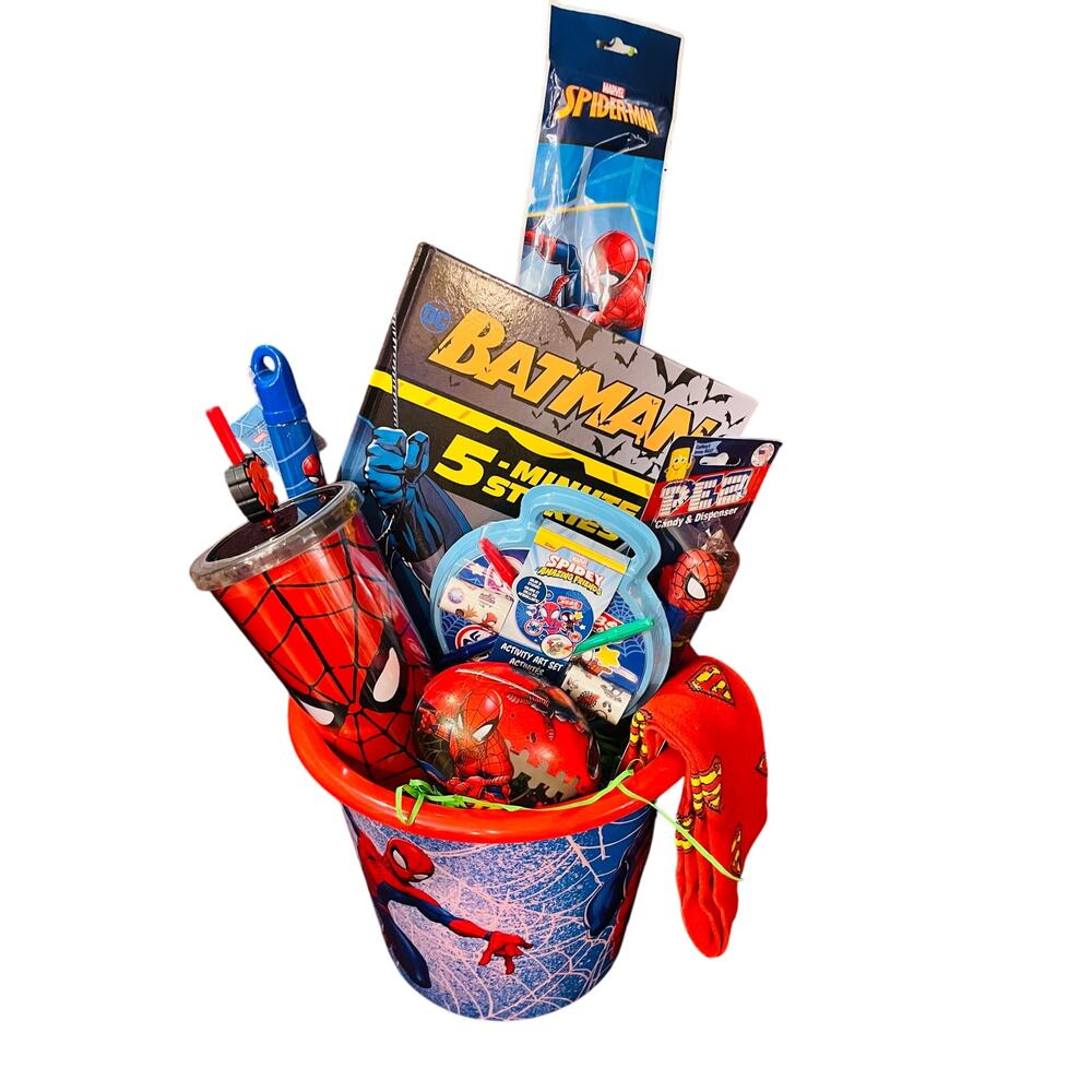 Spiderman bundle adorable preschool throw 40 50 Spider-Man Easter bucket ball,